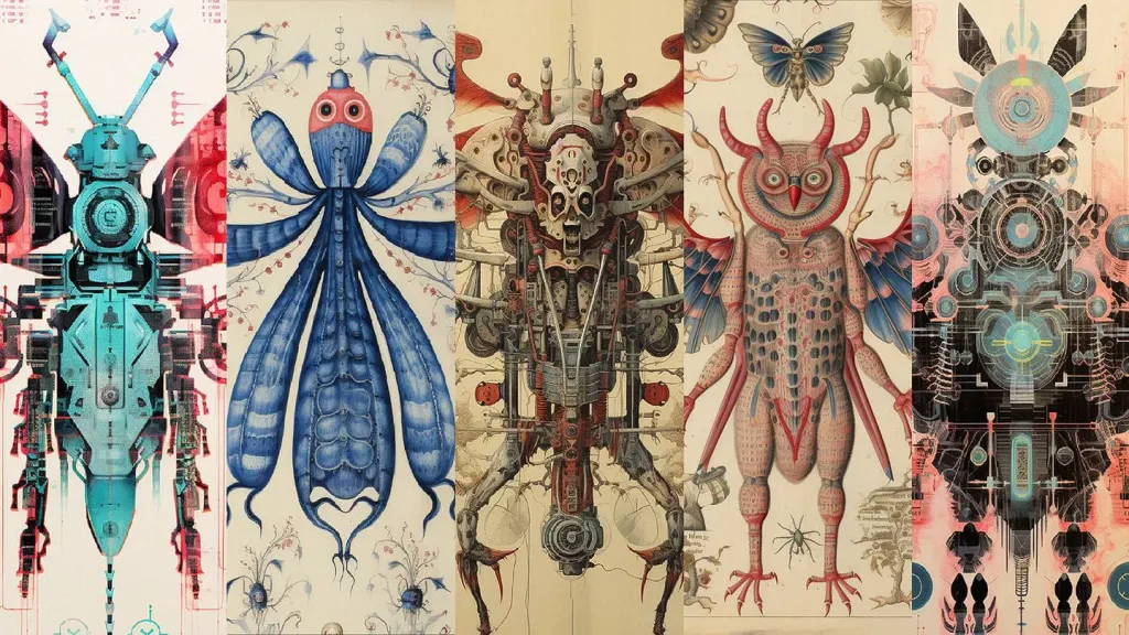 Study: Manuscripts, Codices, Bestiaries in Midjourney AI
